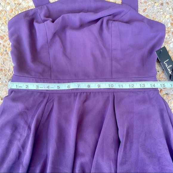 NWT Lulu’s Forevermore Dusty Purple Halter Skater Dress Size M - Picture 5 of 8
